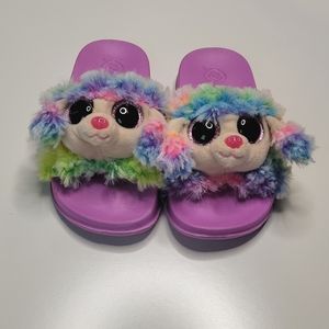 Ty rainbow poodle slides size 11-13
